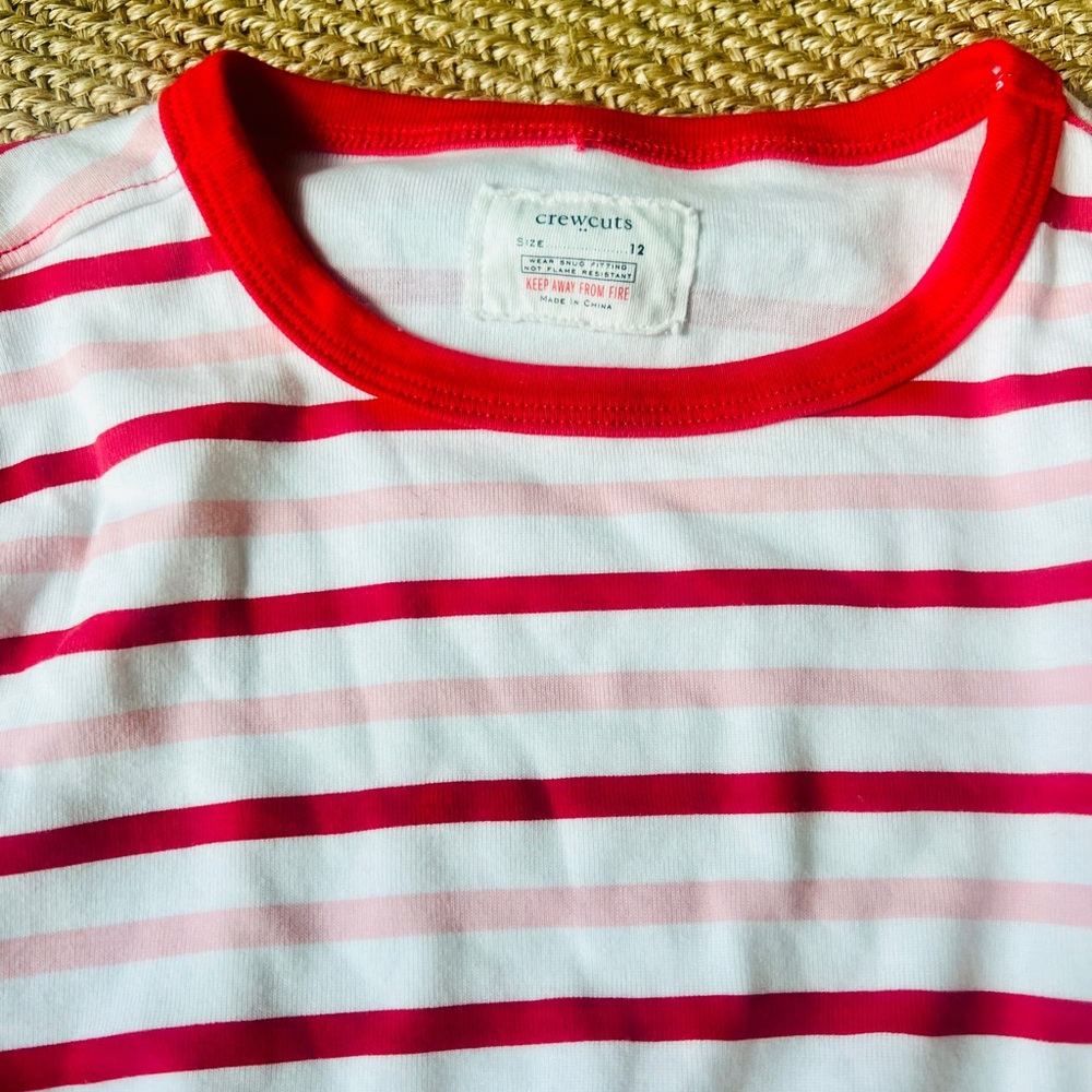 Crewcuts size 12 candy striped pajamas - Picture 3 of 4